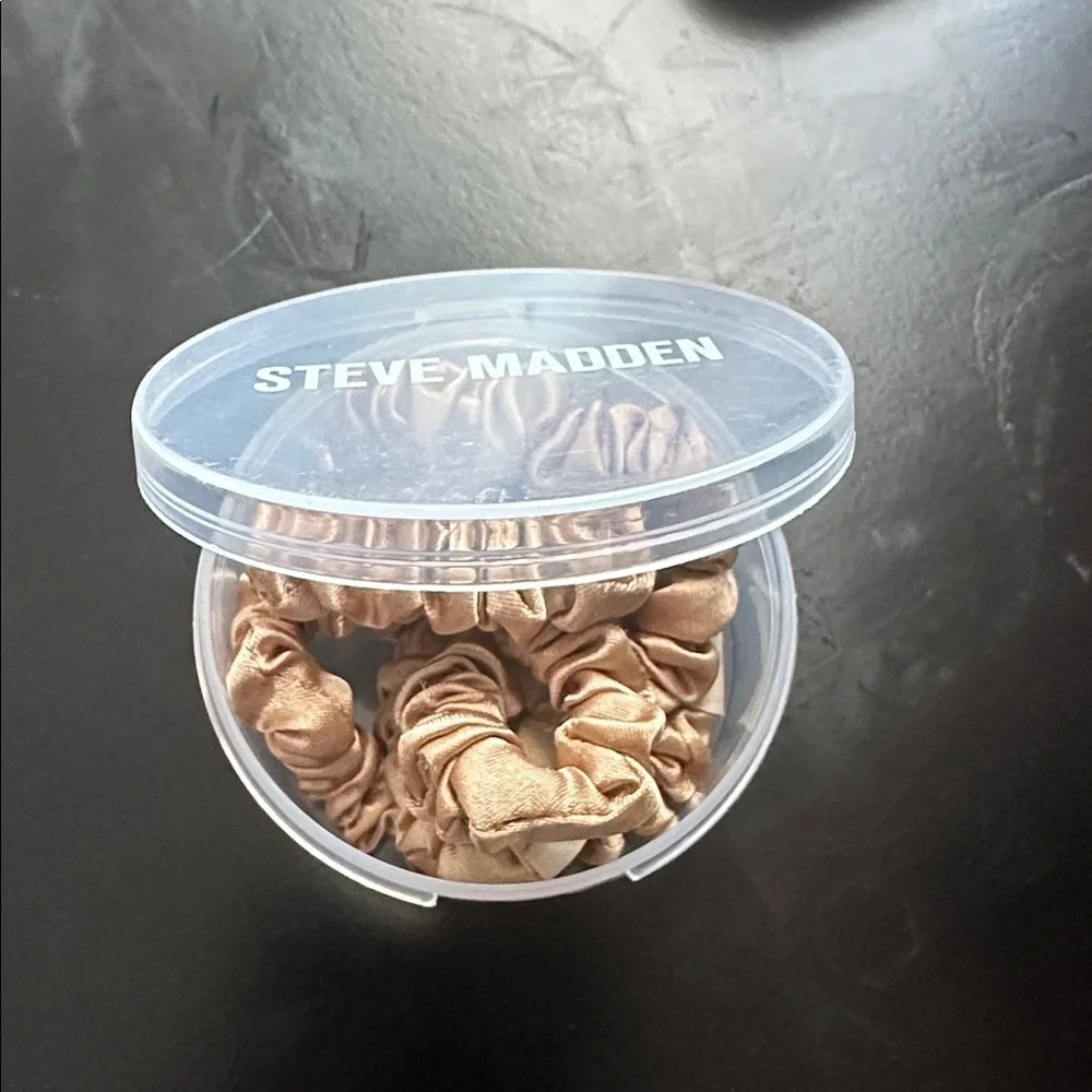 Steve Madden Metallic Gold Hair Scrunchies